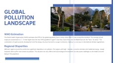 Plantilla de Presentación de Contaminación del Aire Azul en el Exterior con Niebla