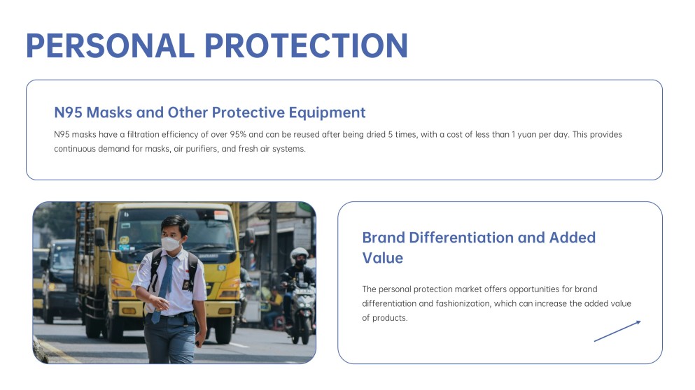 Plantilla de Presentación de Contaminación del Aire Azul en el Exterior con Niebla