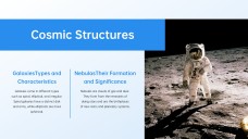 Template ng PowerPoint ng Malalim na Asul na Kalawakan ng Kosmikong Mundo