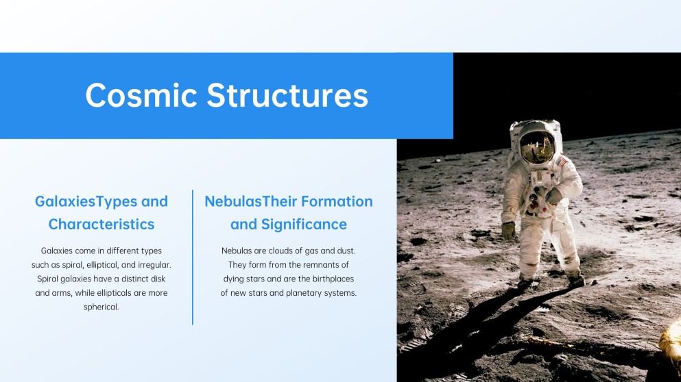 Template ng PowerPoint ng Malalim na Asul na Kalawakan ng Kosmikong Mundo