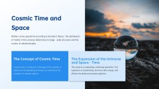 Template ng PowerPoint ng Malalim na Asul na Kalawakan ng Kosmikong Mundo
