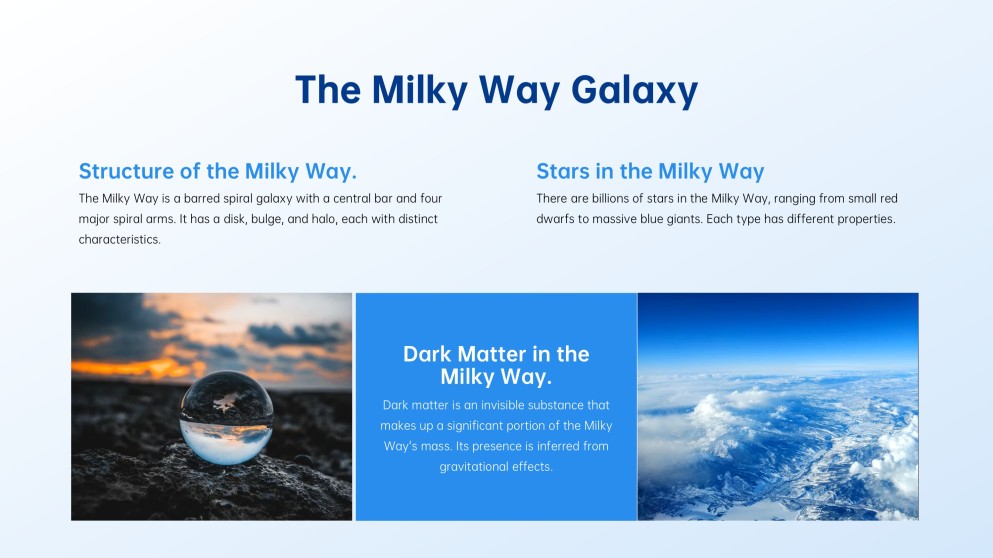Template ng PowerPoint ng Malalim na Asul na Kalawakan ng Kosmikong Mundo