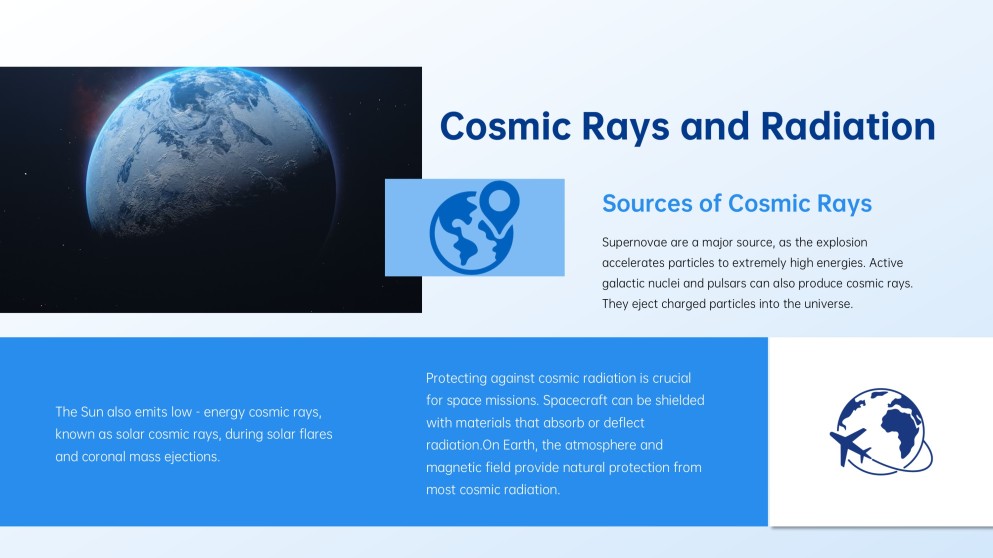 Template ng PowerPoint ng Malalim na Asul na Kalawakan ng Kosmikong Mundo