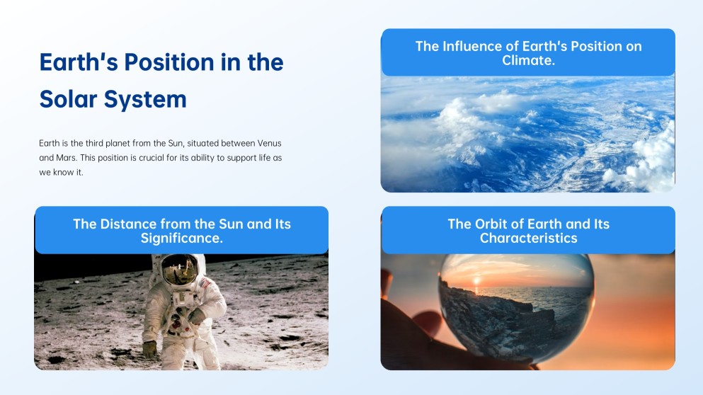 Template ng PowerPoint ng Malalim na Asul na Kalawakan ng Kosmikong Mundo