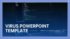 Шаблон PowerPoint и тема Google Slides "Светящийся синий вирус"