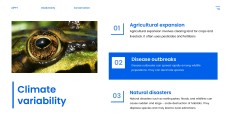 藍色自然風格生物多樣性保育PPT模板