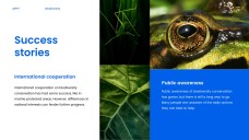 藍色自然風格生物多樣性保育PPT模板