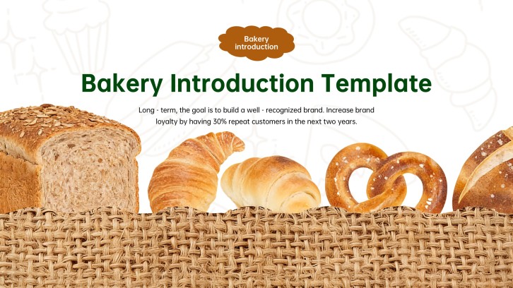 Brown Vintage Style Bakery PowerPoint Template for Brand Growth