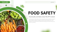 Plantilla de PPT Minimalista de Seguridad Alimentaria Verde y Blanco
