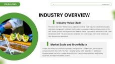 Plantilla de PPT Minimalista de Seguridad Alimentaria Verde y Blanco