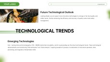 Plantilla de PPT Minimalista de Seguridad Alimentaria Verde y Blanco