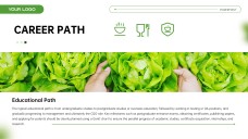 Plantilla de PPT Minimalista de Seguridad Alimentaria Verde y Blanco