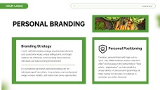 Plantilla de PPT Minimalista de Seguridad Alimentaria Verde y Blanco