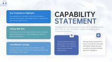 Blue Sophisticated Business Capability Statement Templates