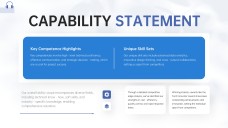 Blue Sophisticated Business Capability Statement Templates