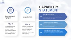 Blue Sophisticated Business Capability Statement Templates