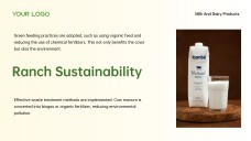 3D Green Meadow Pasture Style Milk PowerPoint Template