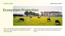 3D Green Meadow Pasture Style Milk PowerPoint Template