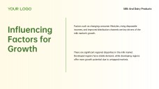 3D Green Meadow Pasture Style Milk PowerPoint Template