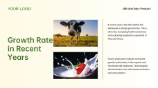 3D Green Meadow Pasture Style Milk PowerPoint Template