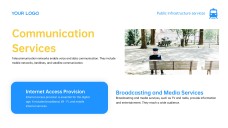 Blue and Yellow Modern Corporate Style Public Service PPT with Icons