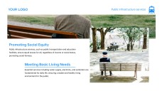 Blue and Yellow Modern Corporate Style Public Service PPT with Icons