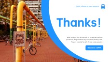 Blue and Yellow Modern Corporate Style Public Service PPT with Icons