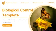 Yellow Minimalist Style Biological Pest Control PPT Template