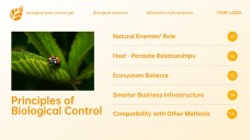 Yellow Minimalist Style Biological Pest Control PPT Template