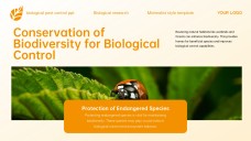 Yellow Minimalist Style Biological Pest Control PPT Template