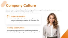 Templat PPT Pengambilan Pekerja Dekorasi Potret Perniagaan Ringkas Jingga