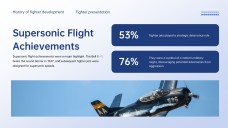 Professional Tech Blue Grid Layout Fighter Jet Template for PowerPoint