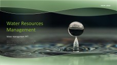 Шаблон презентации по управлению водными ресурсами в природной тематике в зеленых тонах