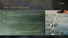 Шаблон презентации по управлению водными ресурсами в природной тематике в зеленых тонах