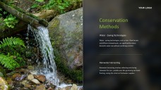 Шаблон презентации по управлению водными ресурсами в природной тематике в зеленых тонах