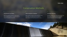 Шаблон презентации по управлению водными ресурсами в природной тематике в зеленых тонах