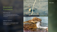 Шаблон презентации по управлению водными ресурсами в природной тематике в зеленых тонах