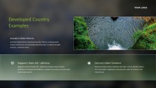 Шаблон презентации по управлению водными ресурсами в природной тематике в зеленых тонах