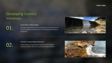 Шаблон презентации по управлению водными ресурсами в природной тематике в зеленых тонах