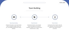 Plantilla de presentación PPT de liderazgo de estilo empresarial profesional azul y blanco