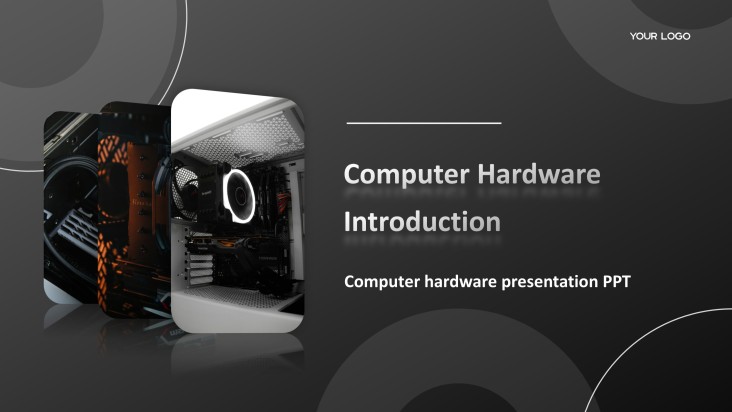 Черная современная технологическая презентация компьютерного оборудования PPT с изображениями