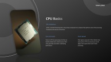 Черная современная технологическая презентация компьютерного оборудования PPT с изображениями