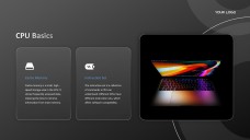 Черная современная технологическая презентация компьютерного оборудования PPT с изображениями