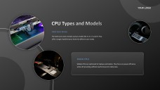 Черная современная технологическая презентация компьютерного оборудования PPT с изображениями