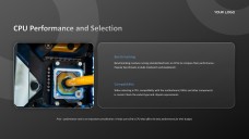 Черная современная технологическая презентация компьютерного оборудования PPT с изображениями