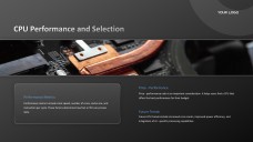 Черная современная технологическая презентация компьютерного оборудования PPT с изображениями