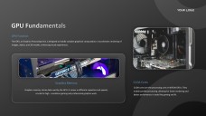 Черная современная технологическая презентация компьютерного оборудования PPT с изображениями