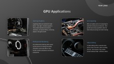 Черная современная технологическая презентация компьютерного оборудования PPT с изображениями