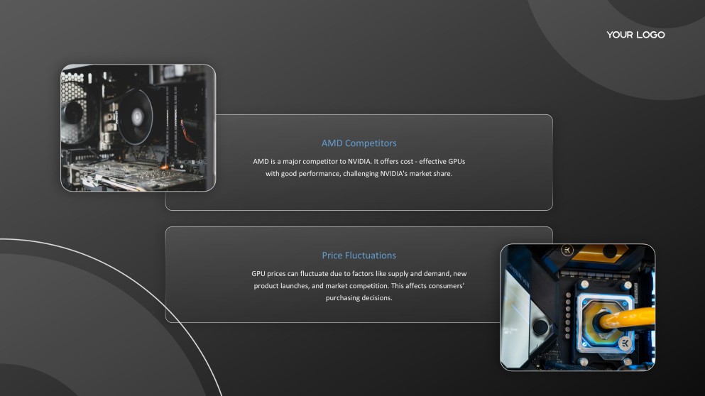 Черная современная технологическая презентация компьютерного оборудования PPT с изображениями