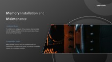 Черная современная технологическая презентация компьютерного оборудования PPT с изображениями